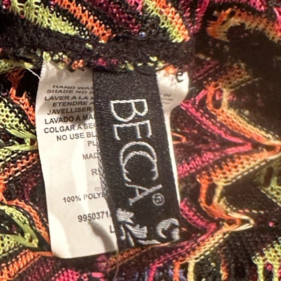 NWT Becca Carnavale Rainbow Sheer Woven Missoni Inspired Cover-Up Pants Large - Picture 11 of 16